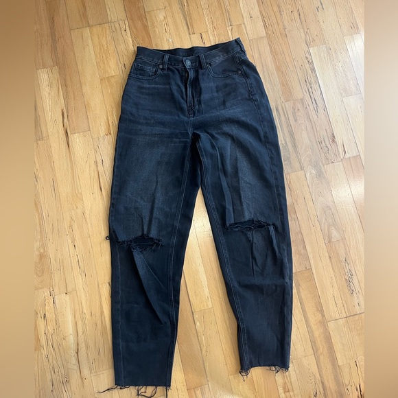 American eagle distressed loose black jeans - Picture 1 of 4